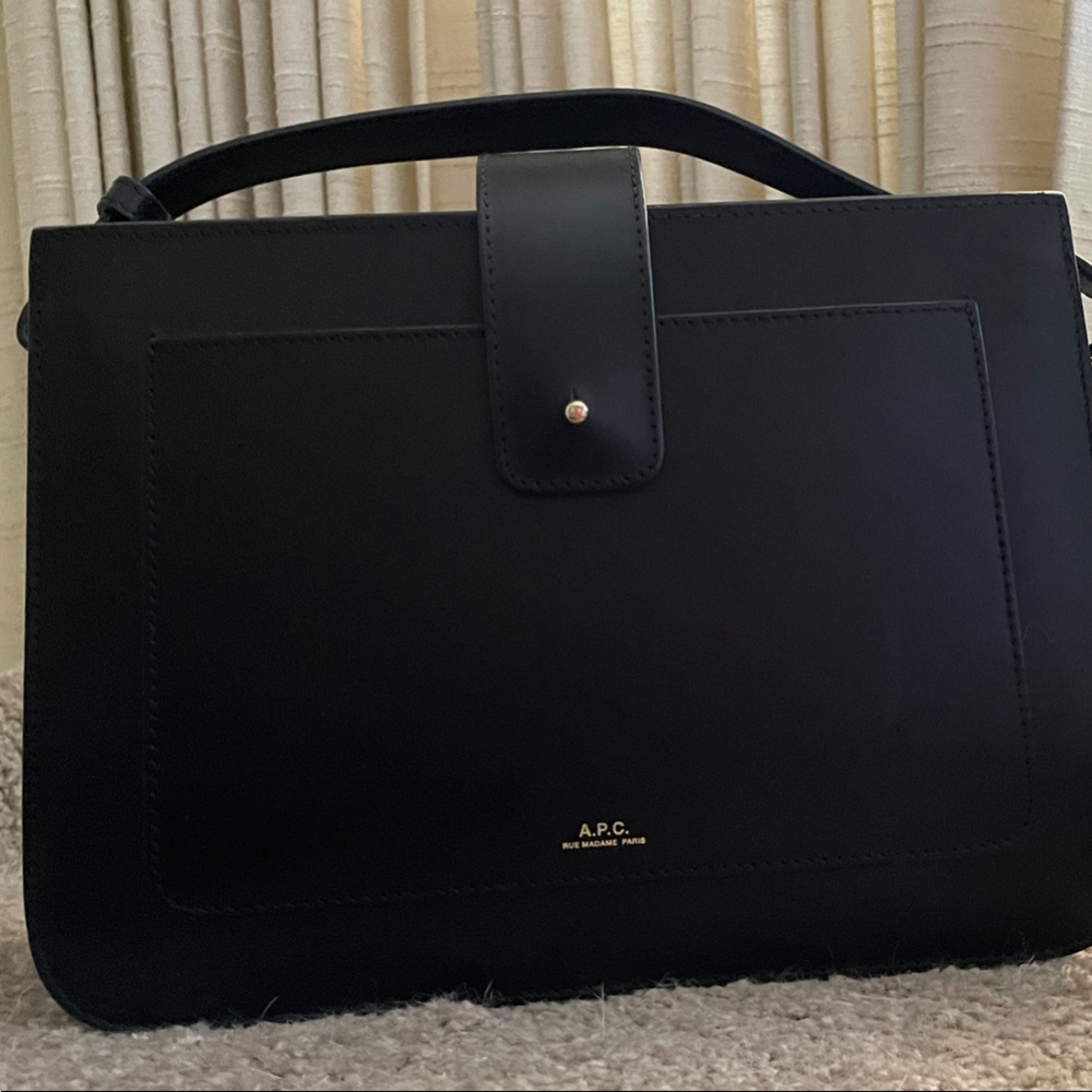 A.P.C. Classic Smooth Leather Handbag